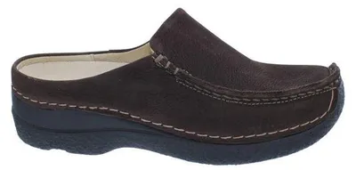 Produktbild von Wolky Clog Seamy Slide 0625011-300, Nubukleder, Braun, Fußbett zum Wechseln 42