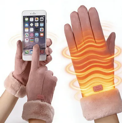Produktbild von STILVORA Handschuhe mit Wollfutter, Warme Winterhandschuhe Damen, Touchscreen Handschuhe, Outdoor Handschuhe Winter, Weiche Handschuhe