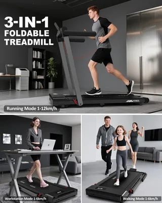 Zdjęcie produktu dla Bieżnia "Walking Pad" do pracy w domu - elektryczna bieżnia - cichy silnik o mocy 2,5 KM - składana, oszczędzająca miejsce konstrukcja - Bluetooth z głośnikami i wyświetlaczem - pomiar tętna