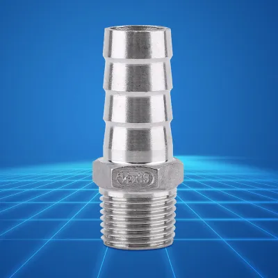 Obrázok produktu pre Nerezová oceľ s vonkajším závitom na vodovodné potrubie Barb Hose Tail Connector (1/2 "x19mm)
