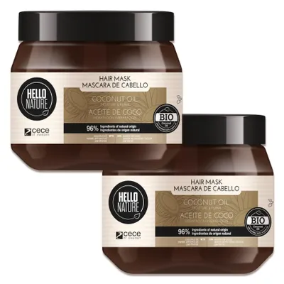 Produktbild von Haarmaske mit Kokosöl Haarkur Haar Repair Pflege Regeneration Bio Vegan Natur, 2x 250ml
