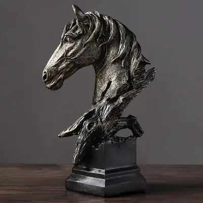 Productafbeelding van Decoratieve Paard Hoofd Sculptuur van Hars