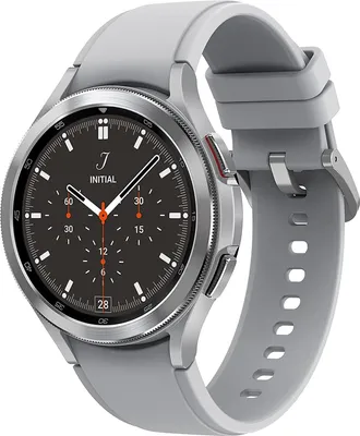 Produktbild von Samsung Galaxy Watch4 Classic, Round Bluetooth Smartwatch, Wear OS, rotierende Lünette, Fitness Uhren, Fitness -Tracker, 46 mm, Silber (EU -Version)