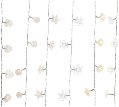 Produktbild von LED Lichterkette Stern Rose Kristall Kugel Herz Blume L1,1m Stückpreis