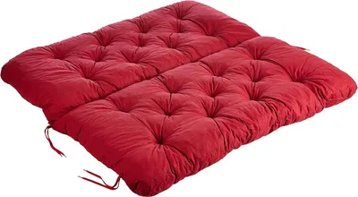 Immagine prodotto di Cuscini per seduta e schienale per divano a due posti, dimensioni 100 x 98 x 8 cm, colore rosso, ideali per il soggiorno