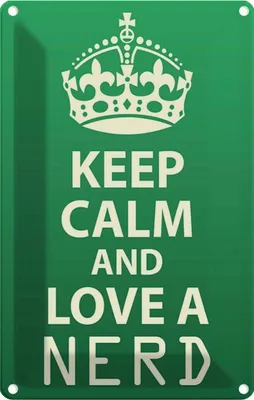 Produktbild von vianmo Blechschild 30x20 cm Keep Calm and love a nerd Yoga