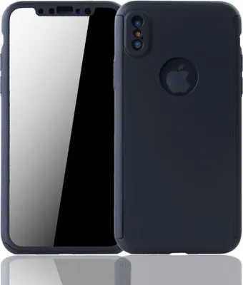 Produktbild von Handyhülle Schutzhülle für Apple iPhone XS Full Case Cover Displayschutz 360 Schwarz