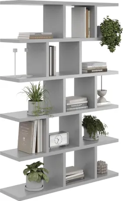 Produktbild von Wandregal Hängeregal Modernes Bücherregal für Wohnzimmer Büro Kinderzimmer Grau Minimalistisches skandinavisches Design 100,8 cm