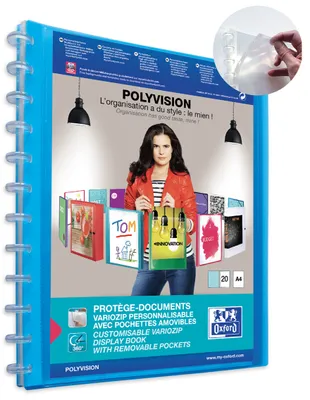 Image de ELBA Sichtbuch Vario-Zipp POLYVISION, Farbe: blau