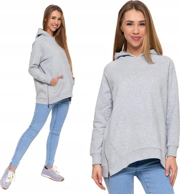 Produktbild von Frauen Lose Oversize-Sweatshirt Über Den Kopf Mit Kapuze Moray - S