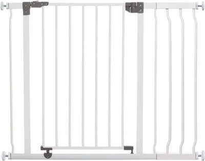 Image de Barrière de sécurité Dreambaby Liberty, avec extension 18 cm, 93-99 cm, Montage par pression, Blanc