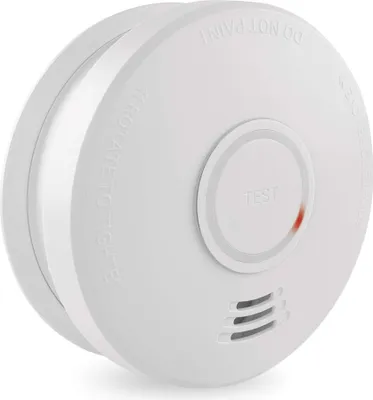 Produktbild von EMOS Rauchmelder zur Decken- und Wandmontage, Akustische Signalisation 85dB, optische LED Warnmeldung, 10 Jahre Lebensdauer, inkl. 9V Batterie, P56503