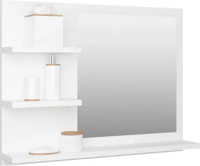 Produktbild von Möbel Badspiegel Modernes Design - Wandspiegel/Hängeschrank - Weiß 60x10,5x45 cm Holzwerkstoff Top9483264