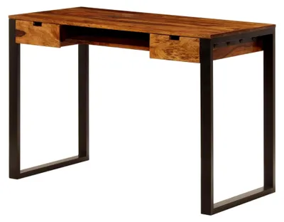 Produktbild von Schreibtisch aus Akazienholz und Stahl, 110 x 55 x 78 cm