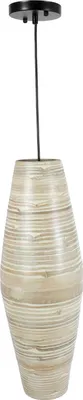 Produktbild von VIVANNO Hängelampe Seegras LAMPKA Rund, Creme matt mit Muster - 35x60 cm