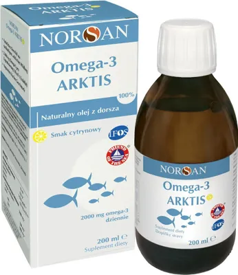 Produktbild von Norsan Omega-3 Arktis Fischöl 200 ml Zitronengeschmack