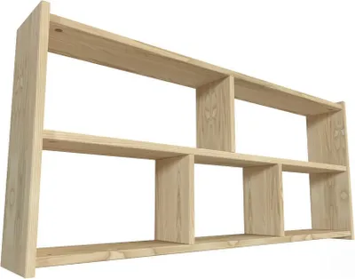Productafbeelding van Bettreling, breed 90 cm, van hout, voor hoogslaper - Onbehandeld (zonder lak)