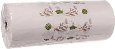 Produktbild von Bäckerseide Einschlagpapier 50 cm – Weiß „All Natural“ auf 10 kg Rolle