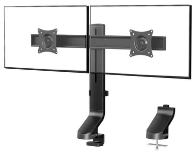 Productafbeelding van Monitorbeugel dubbel - 17 tot 27 inch - 2 schermen - Monitorhouder met standaard