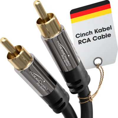 Produktbild von KabelDirekt 799422539808, RCA, Männlich, RCA, Männlich, 3 m, Schwarz