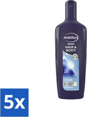 Immagine prodotto di Andrélon - Uomo - Capelli e corpo - Shampoo - 300 ml - Confezione risparmio - 5 pezzi
