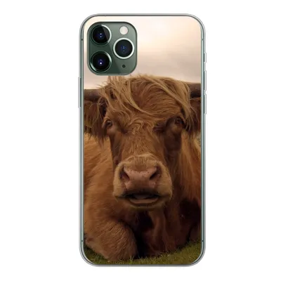 Produktbild von MuchoWow® Handyhülle Schutzhülle Hülle für iPhone 11 Pro Schottischer Highlander - Tiere - Berg Silikon Softcase Handy Hülle - Handy