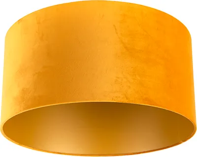 Produktbild von Samt Lampenschirm Gelb 50 50 25 mit Goldener Innenseite