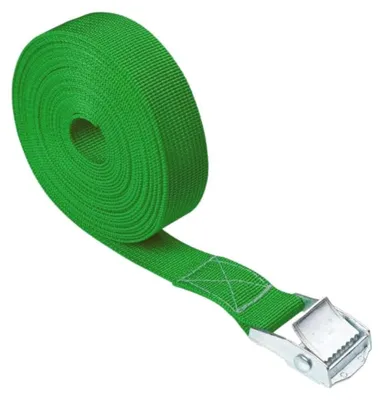 Produktbild von Spanngurt 1 Stück Befestigungsriemen Polypropylen 2,5 cm x 300 cm grün