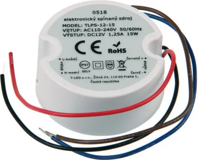 Obrázek produktu pro T-LED LED zdroj (trafo) 12V 15W IP67 051202