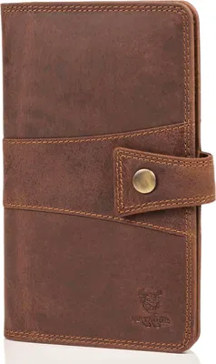Produktbild von MATADOR Reisepass Leder Etui Hülle Organizer Handyfach Dunkel-Braun