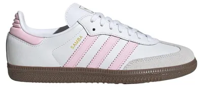 Obrázok produktu pre Adidas Samba OG J v bielo-ružovej farbe pre mládež – veľkosť 3,5 UK – 36 EU – 4 US / bielo-ružová