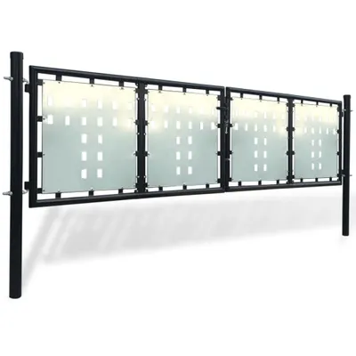 Immagine prodotto di Cancello per Recinzione a una Porta Nero 300x75 cm