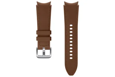 Produktbild von Samsung, Hybrid Lederarmband 20mm S/M für Galaxy Watch 4 Classic, Braun