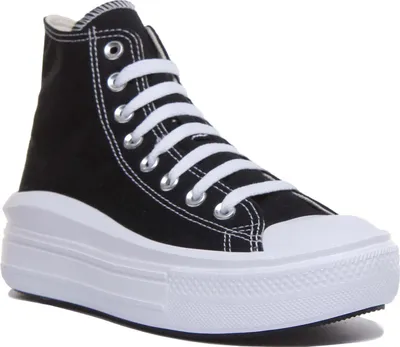 Produktbild von Converse CT AS Move Schwarz weiße Frauen Hi Top Schnürschuhe aus Le en mit Plateau – undefined / Schwarz Weiß