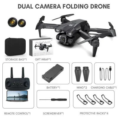 Immagine prodotto di Drone H66 RC - Quadricottero - Doppia fotocamera 4K UHD - FPV Wi-Fi - Posizionamento ottico - Portata 100 m - Autonomia di volo 5–10 min