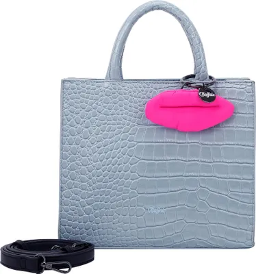 Produktbild von BUFFALO Handtasche Umhängetasche Croco Big Boxy Collection Shopper Dreamy Blue blaugrau