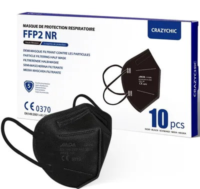 Produktbild von Mundmasken - FFP2 - Schwarz - Einzeln verpackt - Stoffmasken
