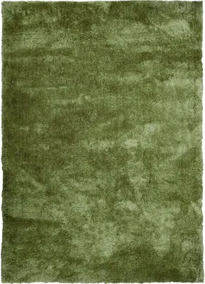 Zdjęcie produktu dla Rdzawozielony wełniany dywan shag 160x230