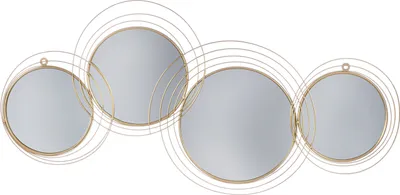 Produktbild von Gilde Spiegel, "Quadro", Metall, Spiegelglas, goldfarben, VE 2, L. 2 cm, B. 88 cm, H. 40 cm 69635 4063387696354