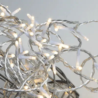 Lichterkette - Serie MICROLED 3mm - 3m - transparentes Kabel -  30 warmweiße LED - Trafo