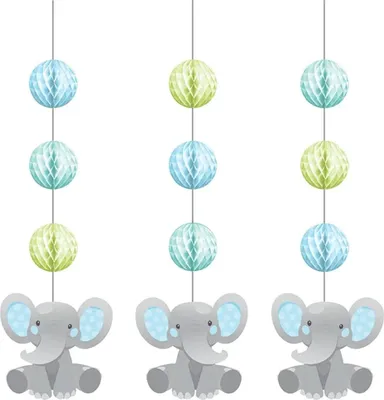 Produktbild von Hängedekoration Baby Elefant blau