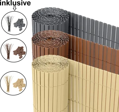 Immagine prodotto di Stuoia per recinzione privacy Schermo in PVC per recinzione privacy 1,4 x 4 m marrone Ribelli - B-buono ottimo
