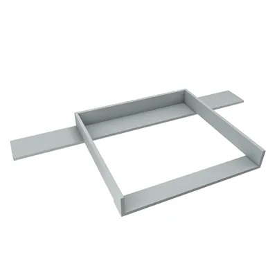 Obrázek produktu pro regalik přebalovací deska s horní deskou pro Hemnes od IKEA, Přebalovací deska pro komody 50x160 cm, Odnímatelná horní deska přebalovacího pultu, Rovné čelní panely, Jasanově šedá barva