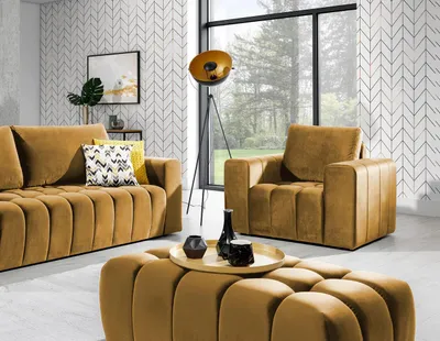Obrázek produktu pro Designový taburet ILANIS - hořčicový