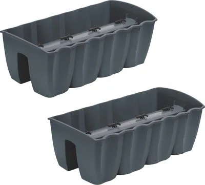Image de 2x Pot pour balcons DCRO600 - Anthracite Contenu 18L