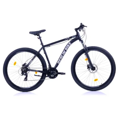 Produktbild von BERLIN BIKE Mountainbike MTB1: 29 Zoll und 46 cm Rahmenhöhe, Hydraulische Scheibenbremsen & Shimano-Set, Schwarz-Silber