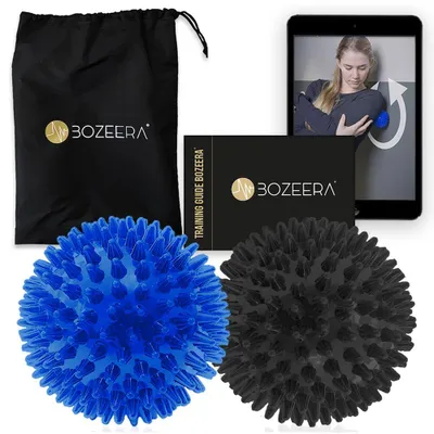 Immagine prodotto di [Set di palline per massaggi con riccio - Set di palline per massaggi - Palline a spillo per massaggi alla schiena, alle gambe, ai piedi - Palline per ricci dure medie incluse. video ,