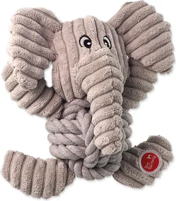 Produktbild von Spielzeug Dog Fantasy Safari Elefant mit Knoten Quietscher 18cm