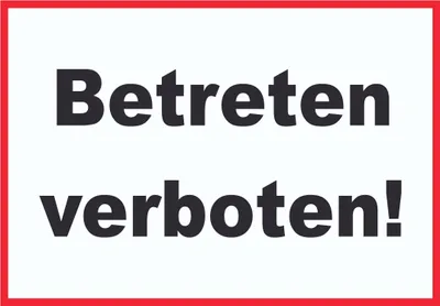Produktbild von Betreten verboten Schild A4 (210x297mm)