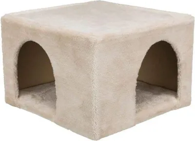 Produktbild von Famanu Kratzmöbel für Kaninchen/Meerschweinchen - Gemütlicher Rückzugsort 36 x 25 x 36 cm Beige